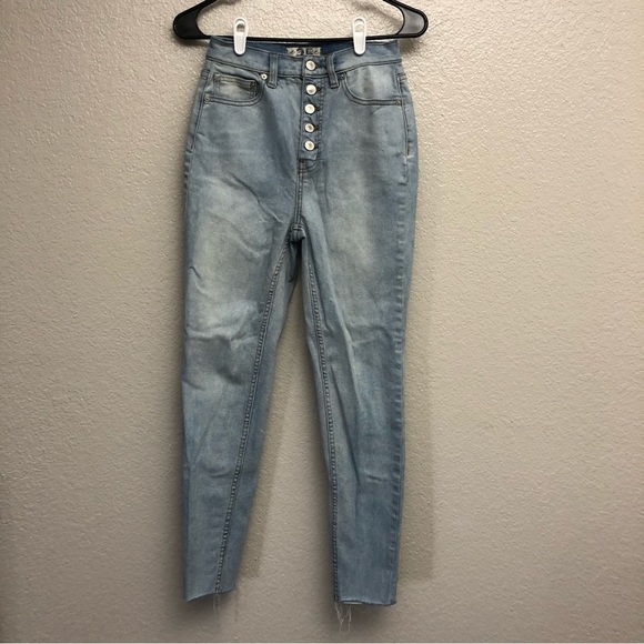 We the Free Free People Women’s Light Wash 5-Button High‎ Rise Jeans Size 25 - Picture 1 of 4